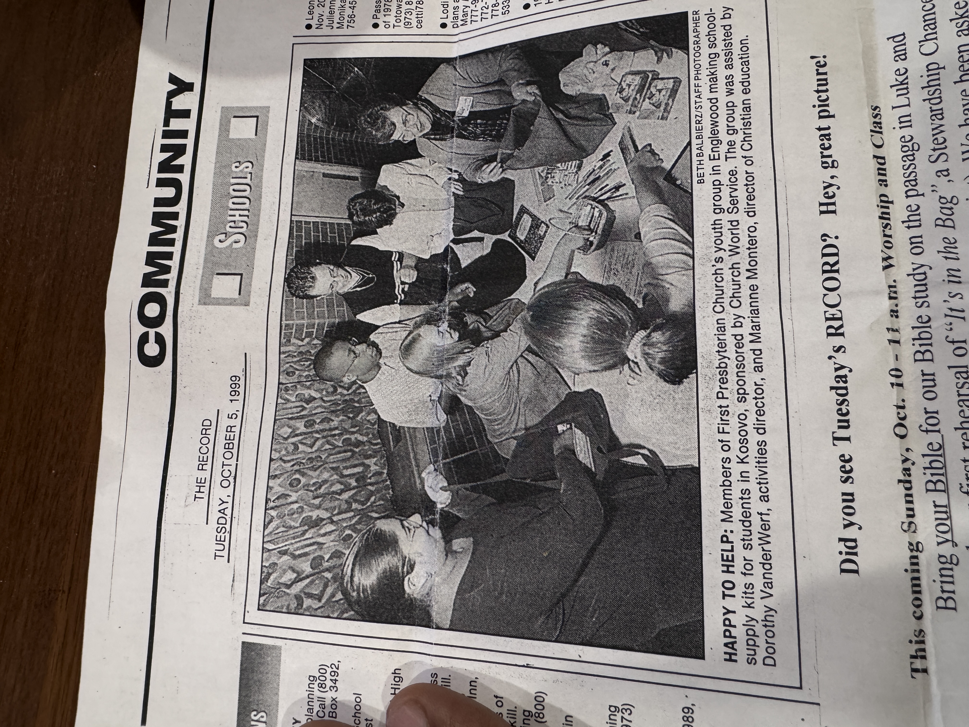 Frank with community